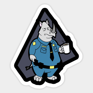 Officer McHorn Sticker